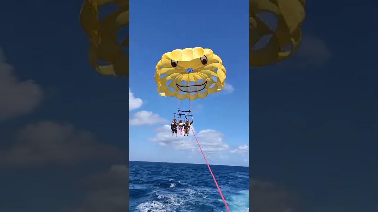 Parasailing from start to finish