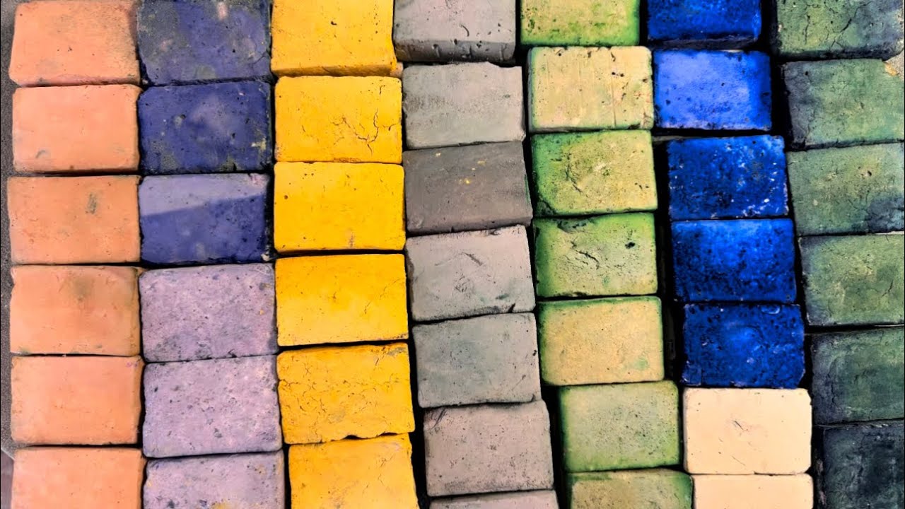 Mass Rainbow Bar Crush ASMR | Perfectly Stacked Gym Chalk for Visual & Crunch Satisfaction