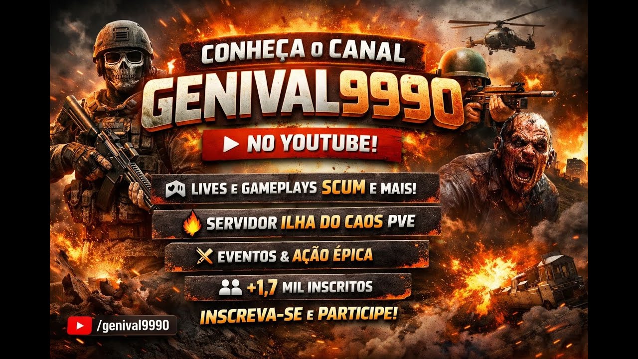 🎮 SCUM AO VIVO ILHA DO CAUS PVE COM AREAS PVP loot10x skill npcs ativos