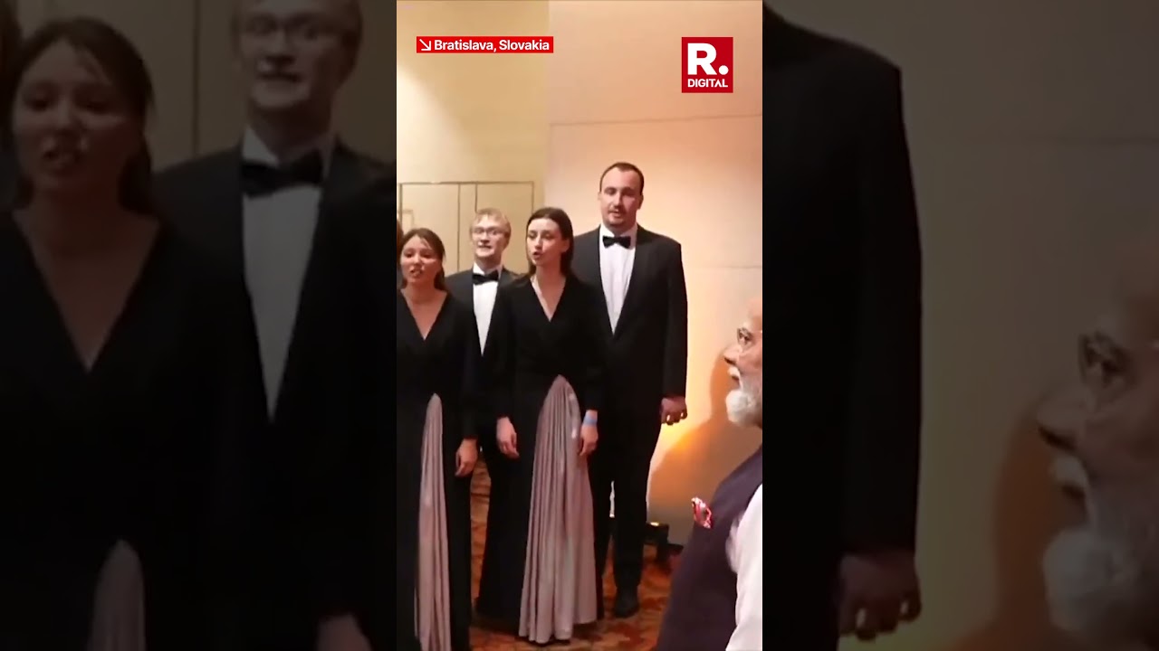 PM Modi Slovakia Visit: Beautiful 'Vande Mataram' Welcome Performance