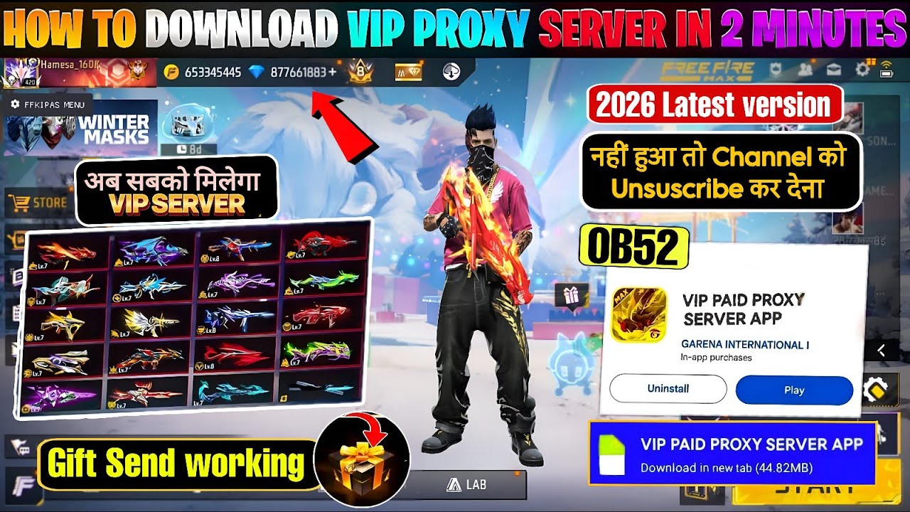 Скачать VIP-прокси-сервер Free Fire (100% рабочий) 🥳💥 Скачать VIP-прокси-сервер за 1 минуту FF Proxy