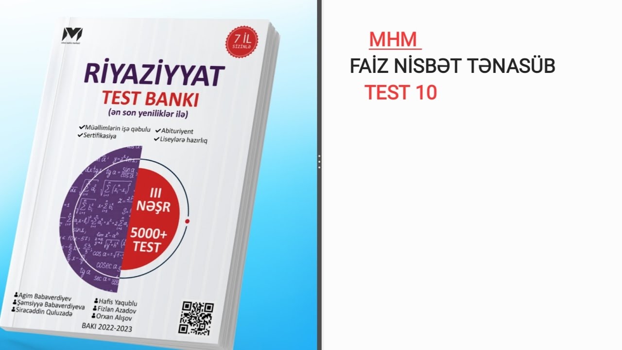 MHM Faiz.Nisbət.Tənasüb TEST 10