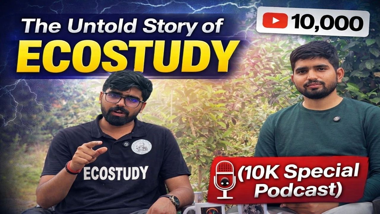 गाँव से YouTube तक 🚀 | The Untold Story of Ecostudy (10K Special Podcast)🔥