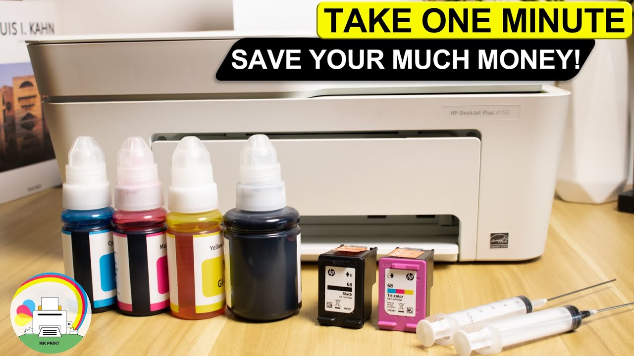 Take one minute Save your money How to refill HP  63 65 67 and new 68 INK cartridges