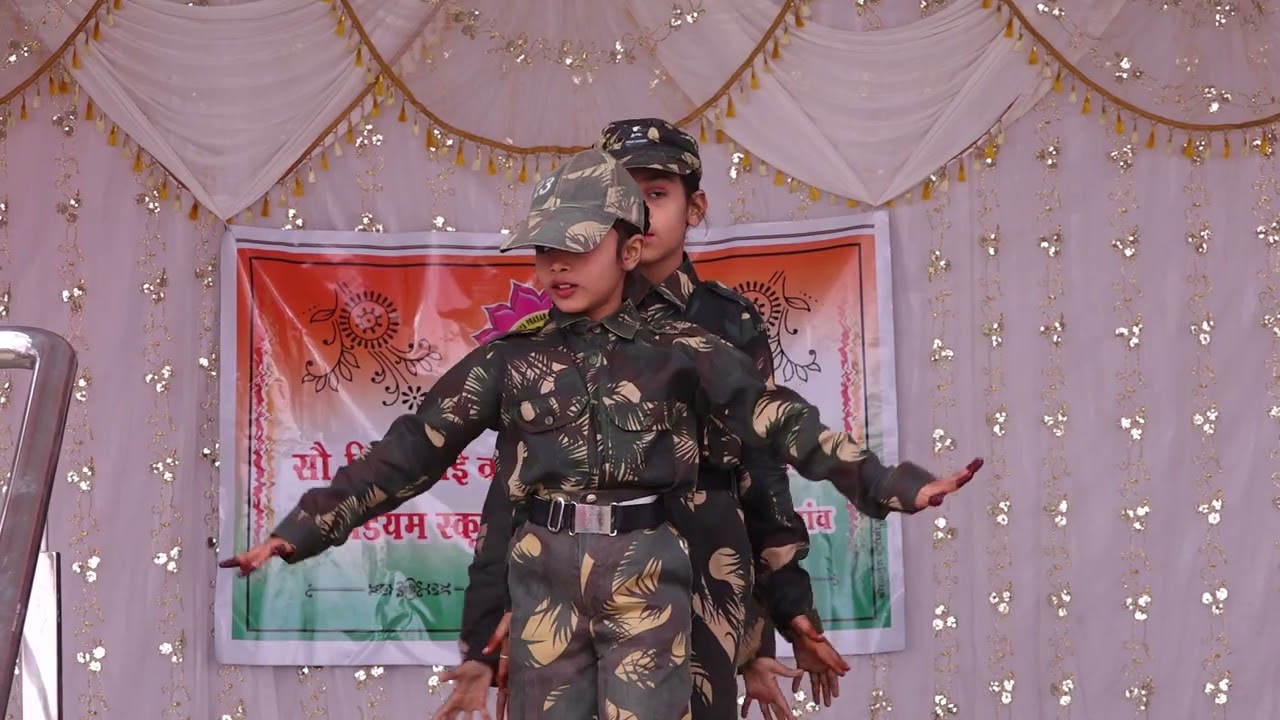 Class 3rd girls dance performance on Tribute to Indian Army 