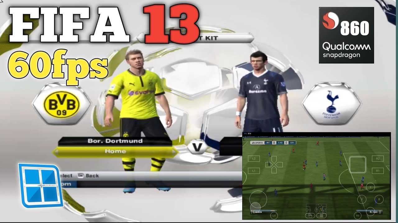 FIFA 13 android  winlator 10 (Hotfix) emulator android Snapdragon 860 test gameplay