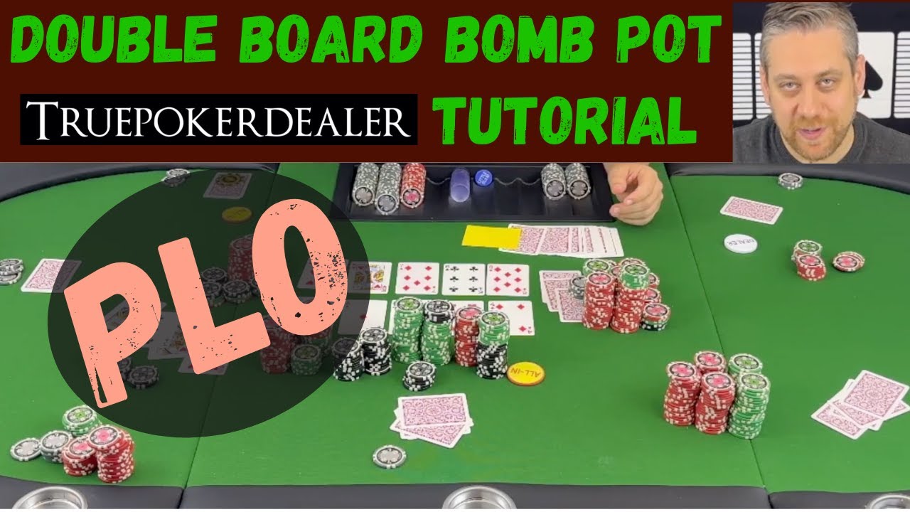 How to Deal a Pot Limit Omaha Double Board Bomb Pot | Truepokerdealer Tutorial
