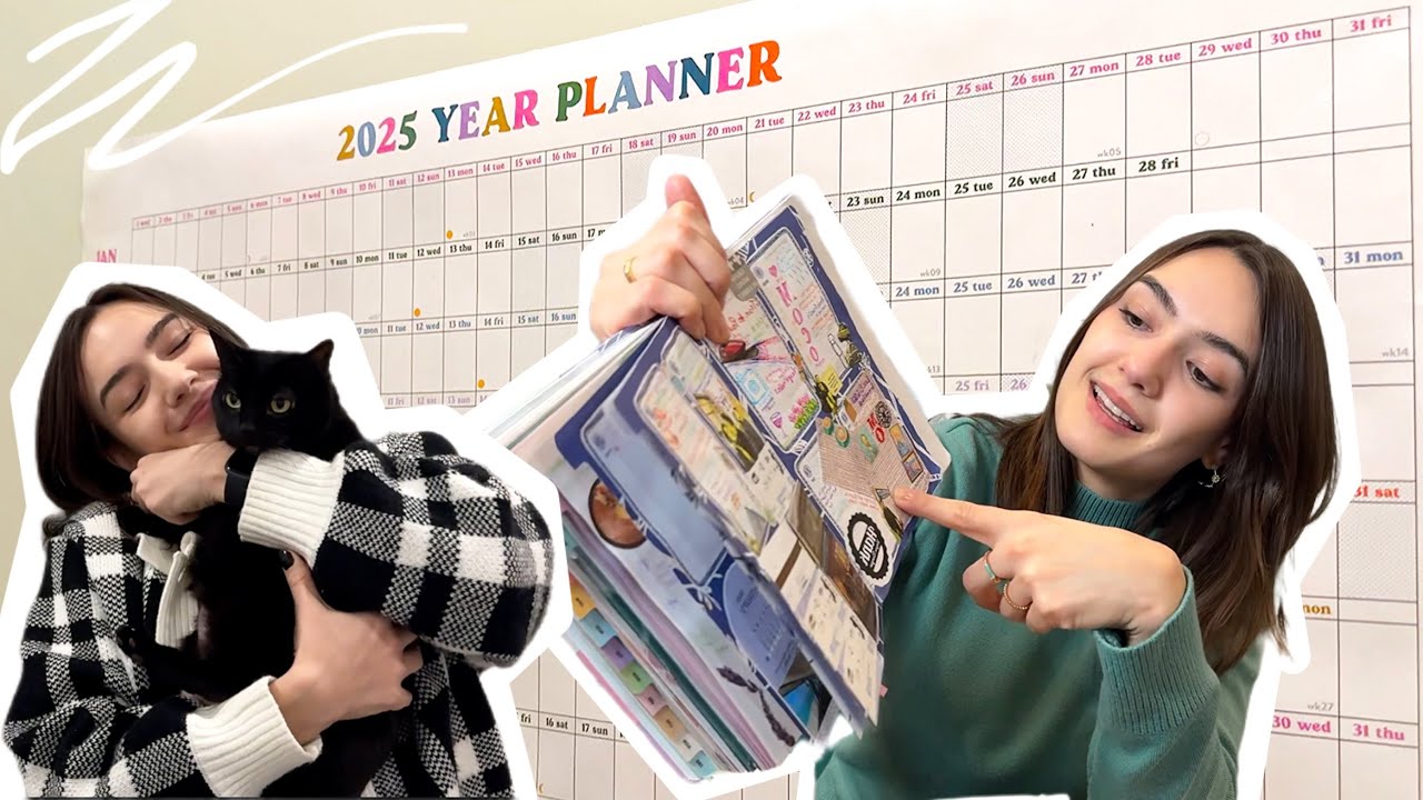 vlog - como me organizo em 2025..novo calendário, agenda e vision board :)