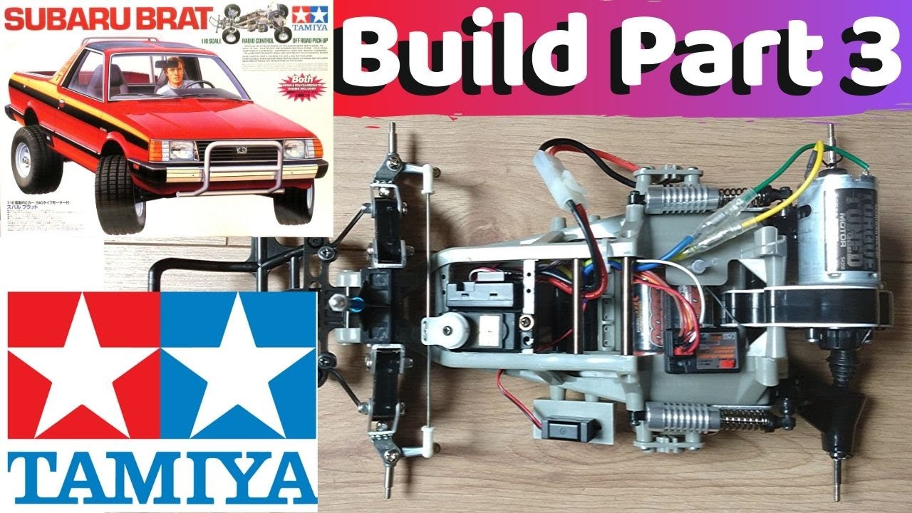 Tamiya Subaru Brat Build Guide Part 3 - Electronics and Steering. Tamiya kit 58384