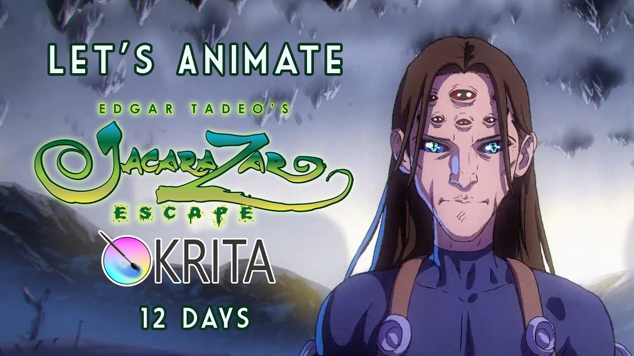 Let's Animate - Krita: Jacara Zar Escape Intro (12 days)