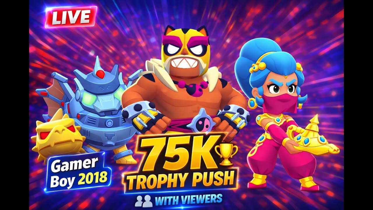 🔴 Brawl Stars LIVE | 75K Trophy Push 🚀 INSANE Ranked with Viewers #brawlstars #livestream #gaming