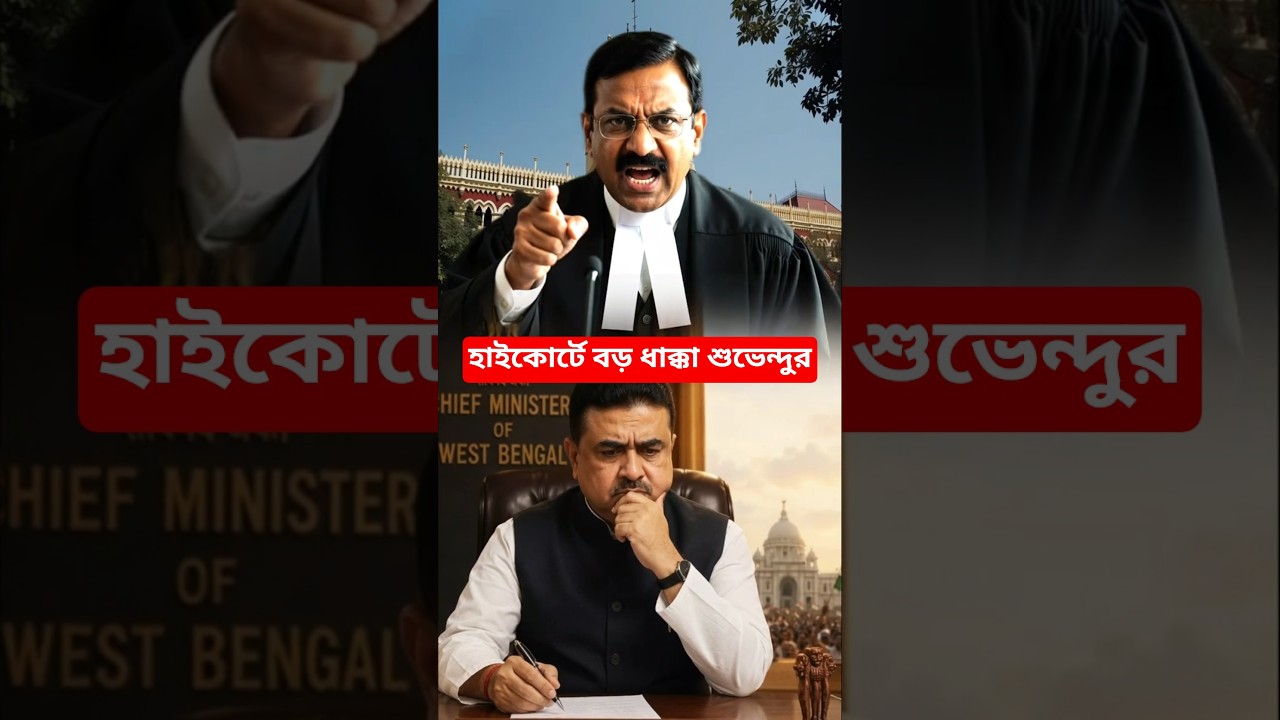 হাইকোর্টে ধাক্কা খেল শুভেন্দু সরকার | Calcutta High Court issues stay order #youtubeshorts #shorts