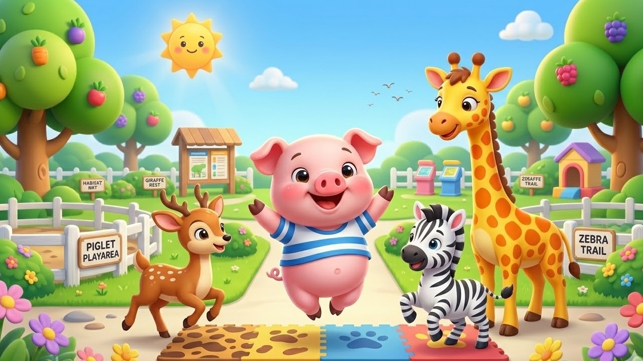 B&eacute; Đi Sở Th&uacute; - Nhạc Thiếu Nhi 4K Vui Nhộn Cho B&eacute; Ăn Ngon - Hoạt H&igrave;nh Thiếu Nhi Về C&aacute;c Con Vật