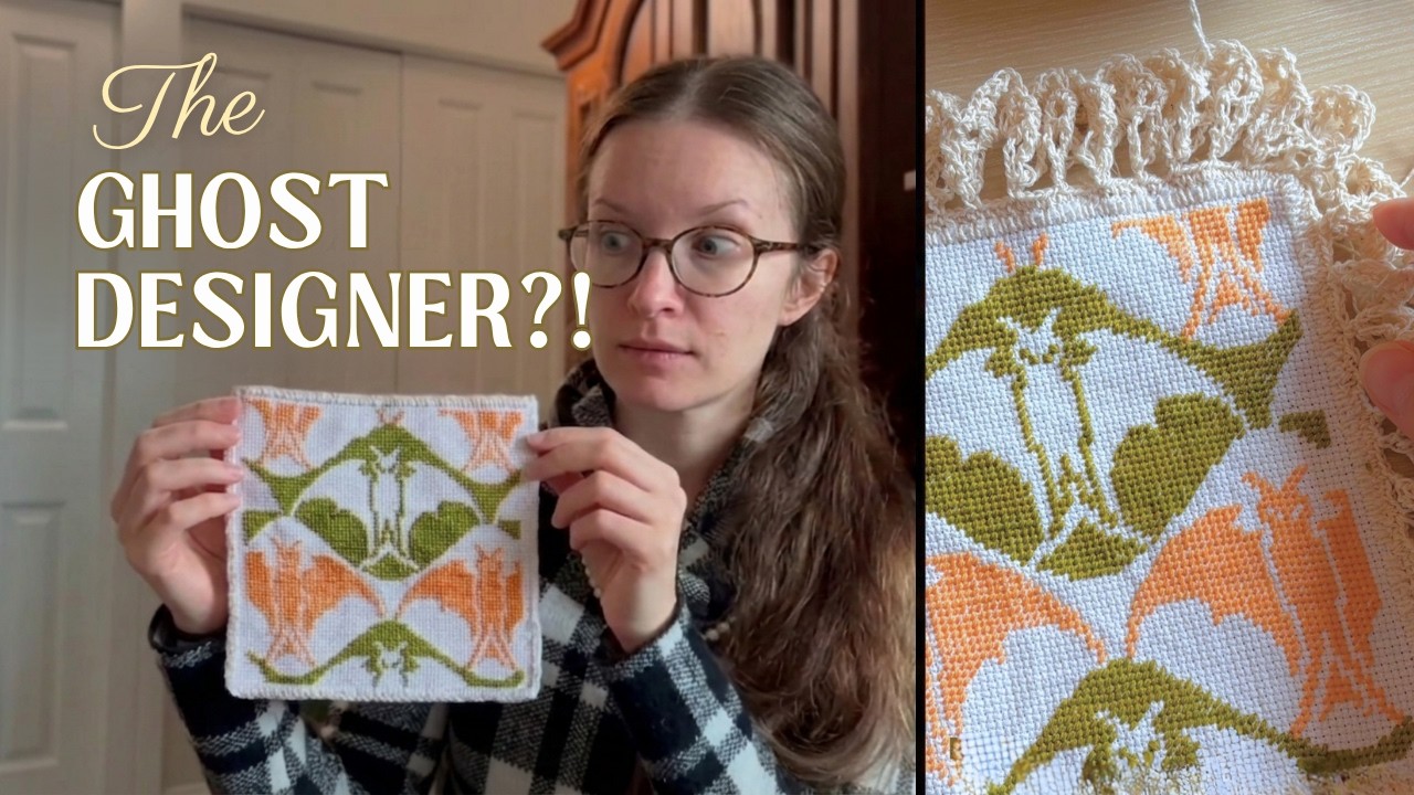 Therese de Dillmont & Vintage Bats 👻 | Embroidery Hem + Crochet Border Tutorial