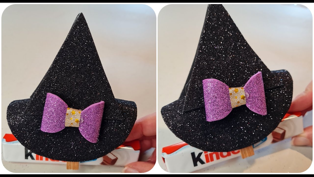 Cappello befana portacioccolate. Idea e lavoretto per la befana fai da te.
