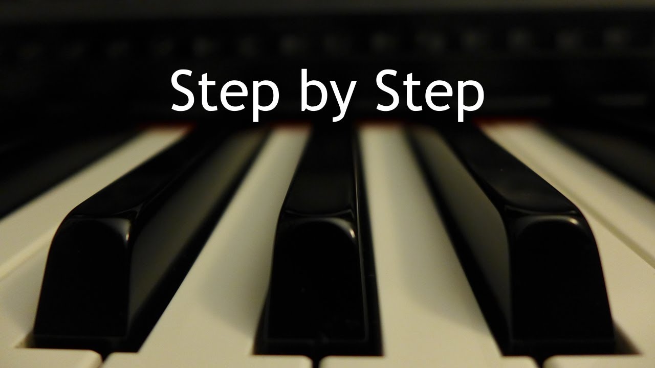 Step by Step - piano instrumental cover with lyrics