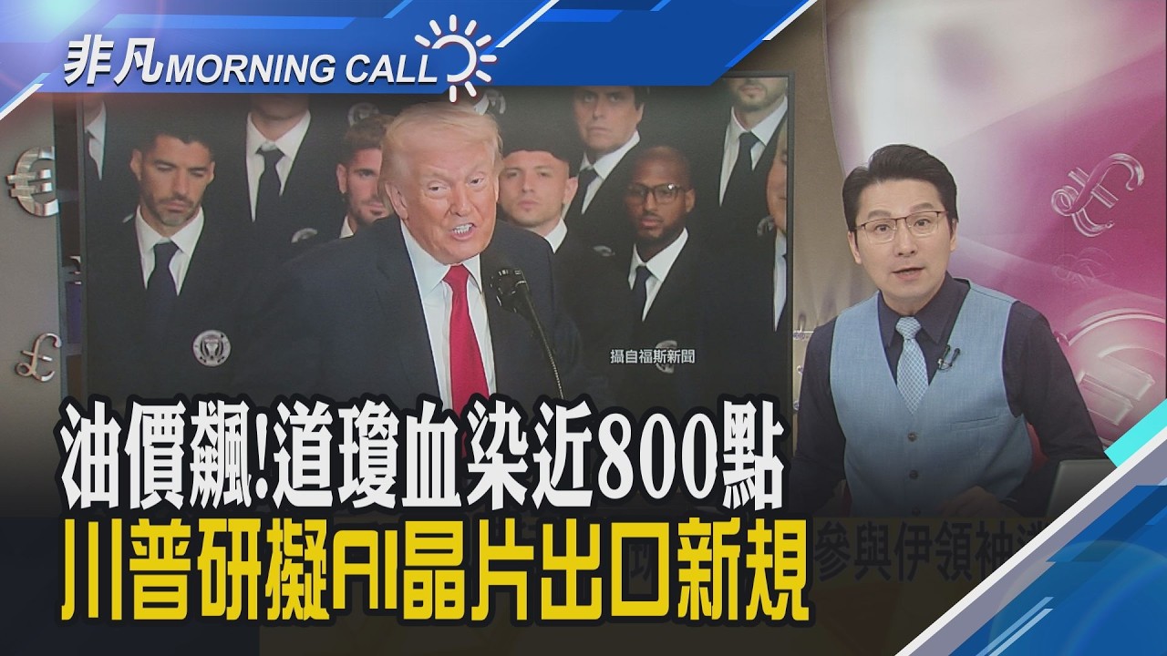 中東戰火衝高油價 股債雙殺 道瓊一度跌逾千點!半導體業面臨大逆風...美國擬新規範:全球買AI晶片 都需要美方點頭｜主播鄧凱銘｜【非凡Morning Call】20260306｜非凡財經新聞
