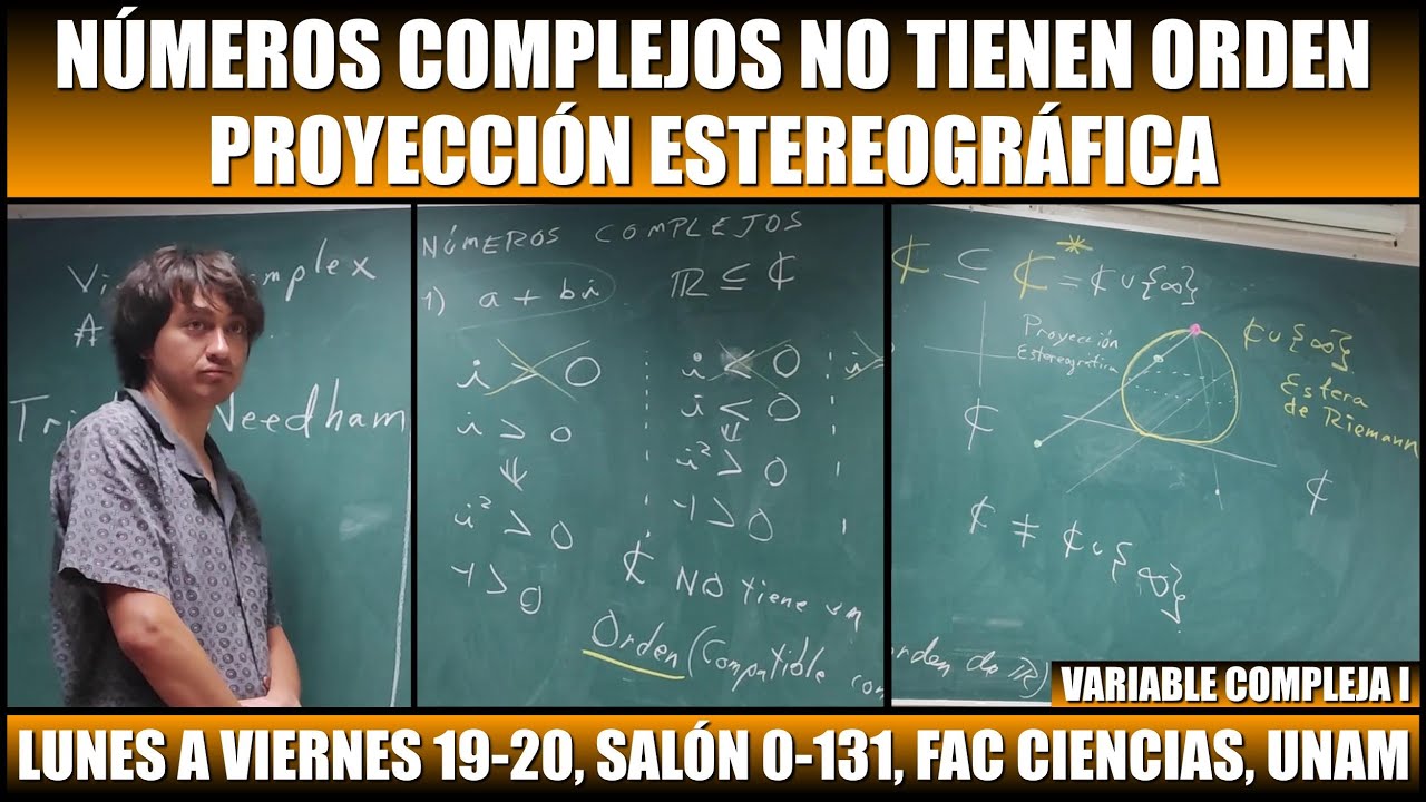 Números complejos no tienen orden Proyección Estereográfica Variable Compleja Juan Manuel Buchanan