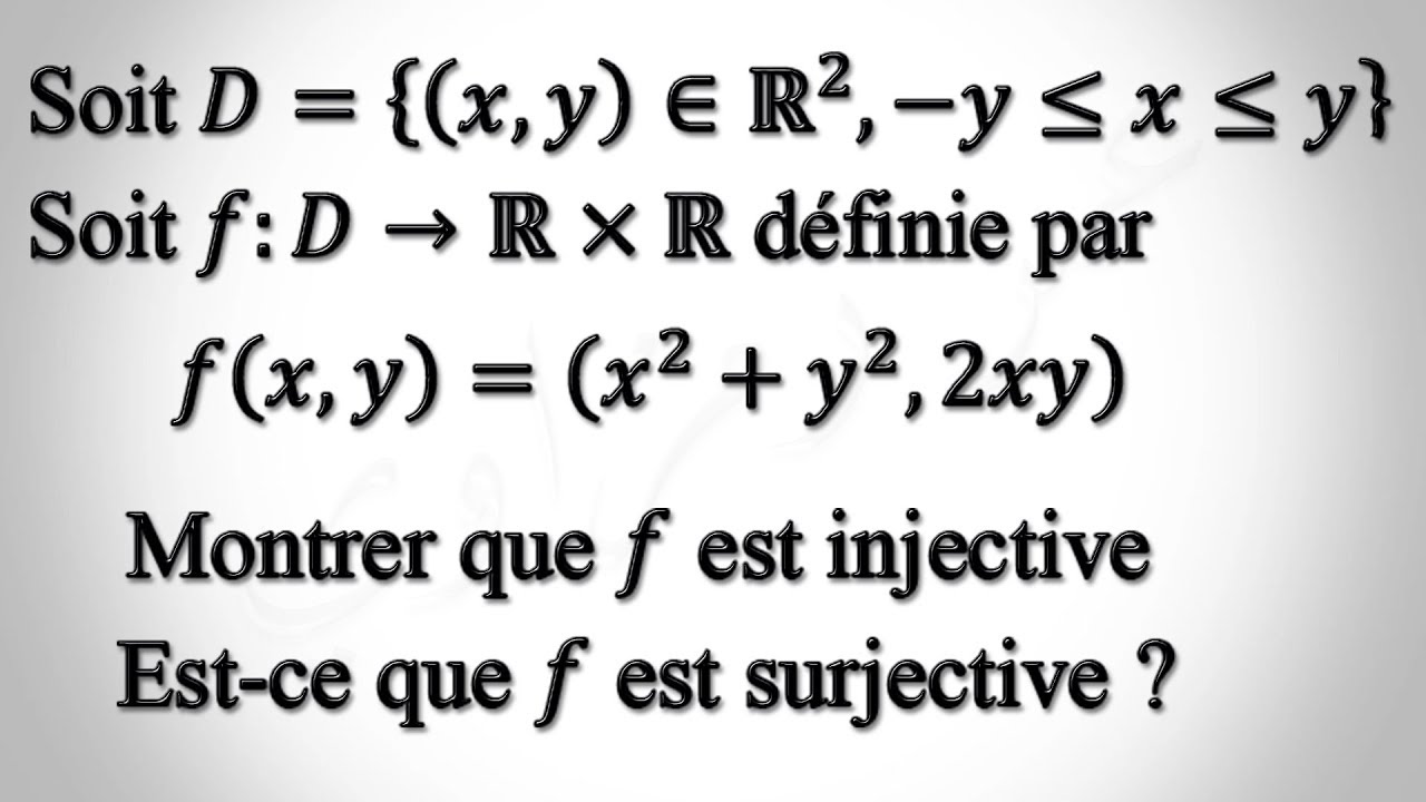 1 ère Bac SM Les applications exo 4  Injectivité et Surjectivité