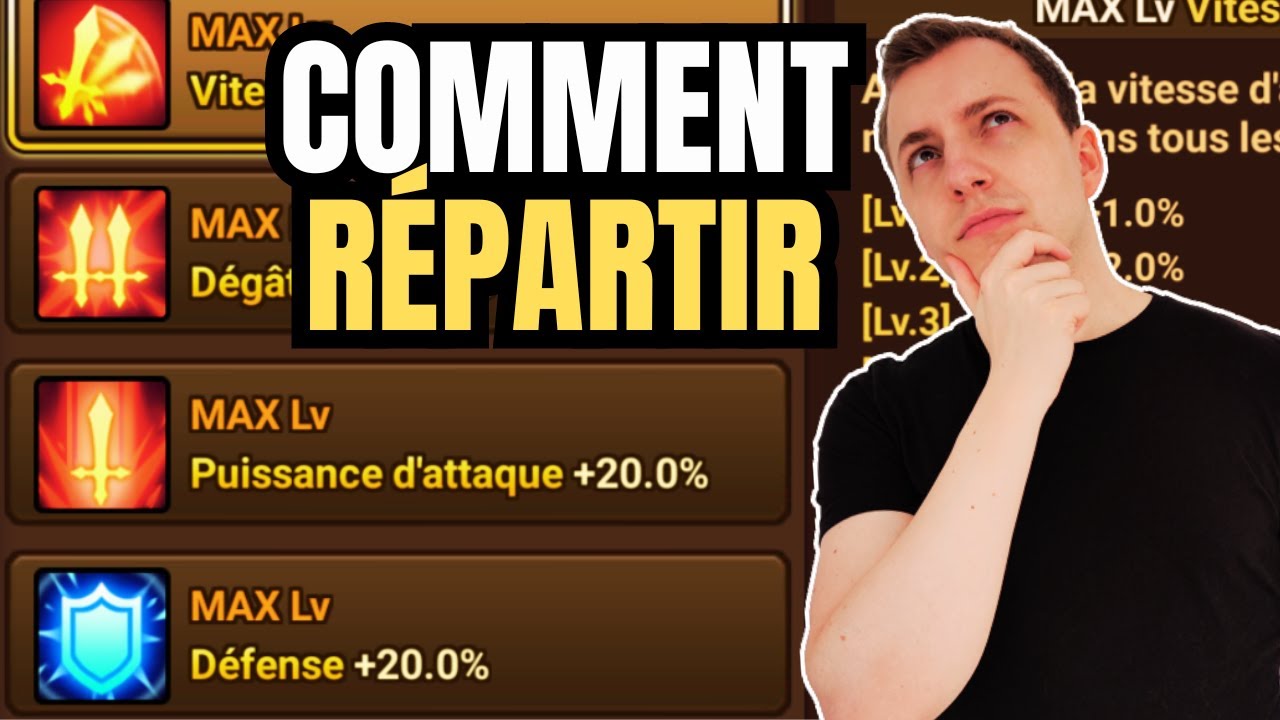 COMMENT BIEN R&Eacute;PARTIR SES POINTS DE COMP&Eacute;TENCES | ATTENTION AU PARAM&Eacute;TRAGE DE RUNE ! (Summoners war)