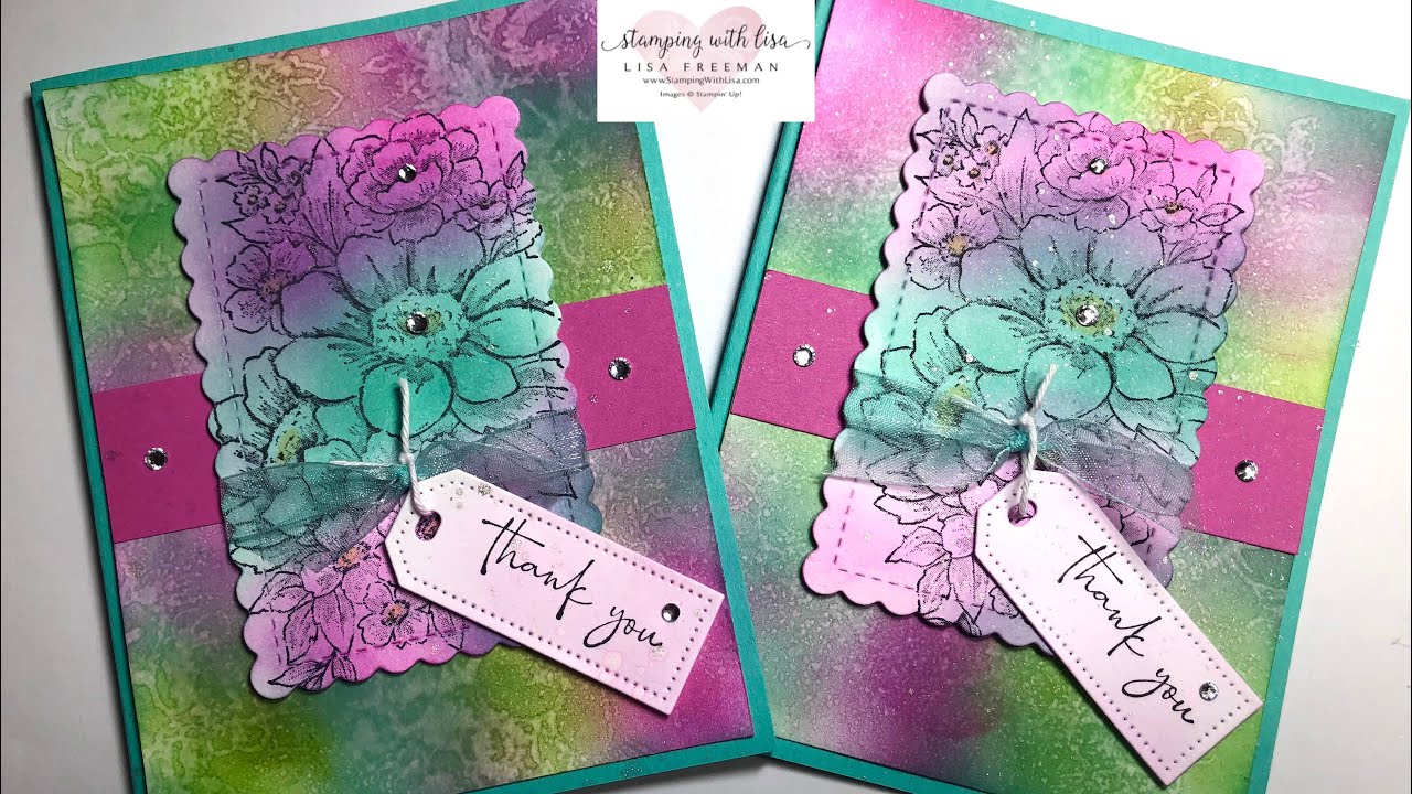 Watermark Background Technique with Blessings of Home from Stampin Up!