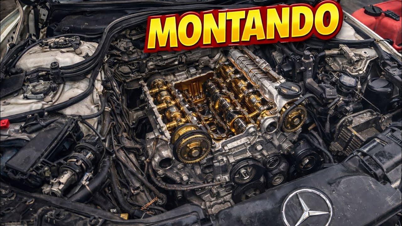 PONTO DO MOTOR DA MERCEDES C-180 + REMONTAMOS QUASE TUDO! P.2