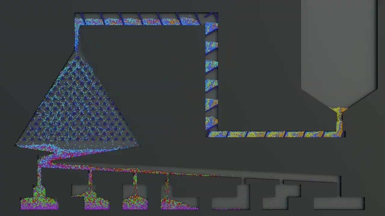 Relaxing ball animation made from Tetris blocks