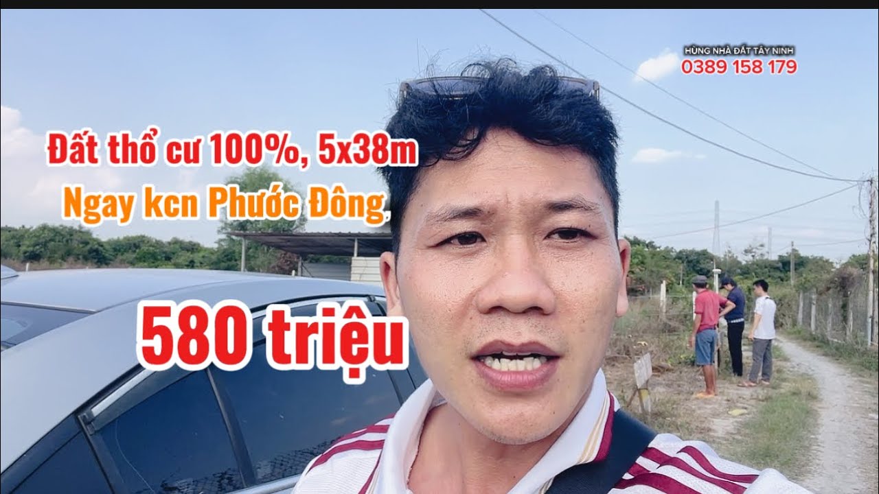 Chỉ 580 triệu 5x38m sổ hồng riêng ở kcn Phước Đông #hungnhadattayninh #godau #chotayninh #phuocdong 