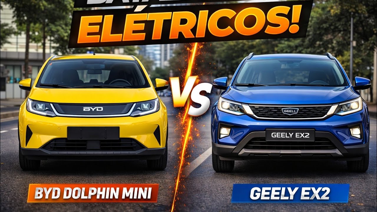 BYD DOLPHIN MINI VS GEELY EX2: QUAL É O MELHOR ELÉTRICO BARATO DO BRASIL EM 2026?