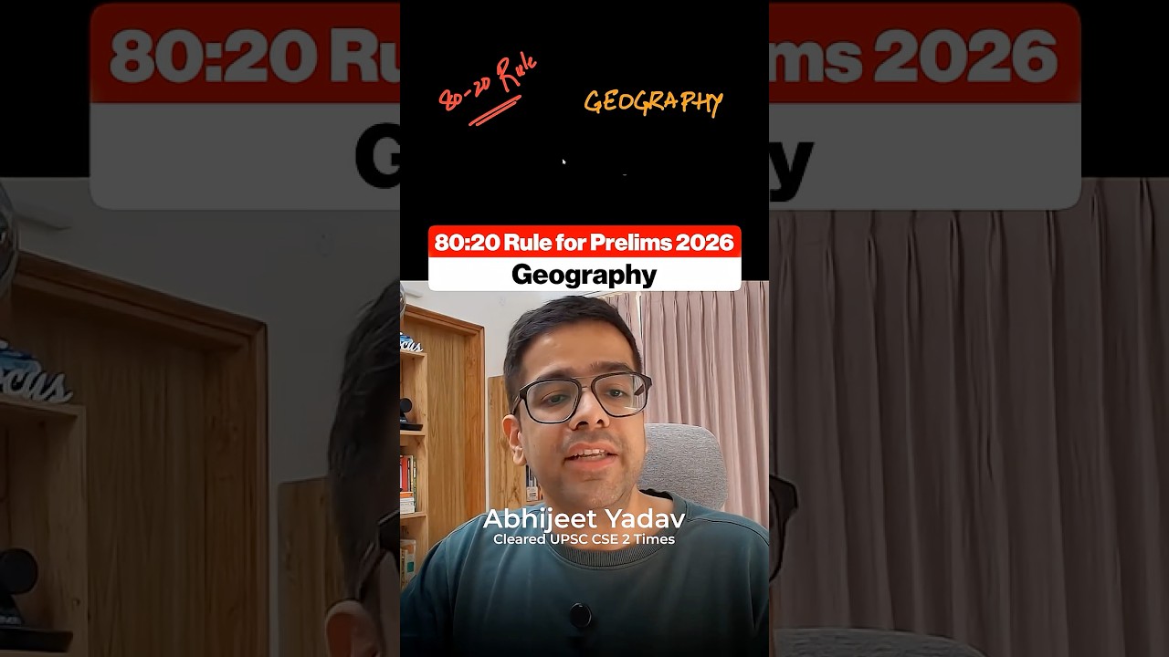 80:20 Rule for Geography for UPSC Prelims 2026