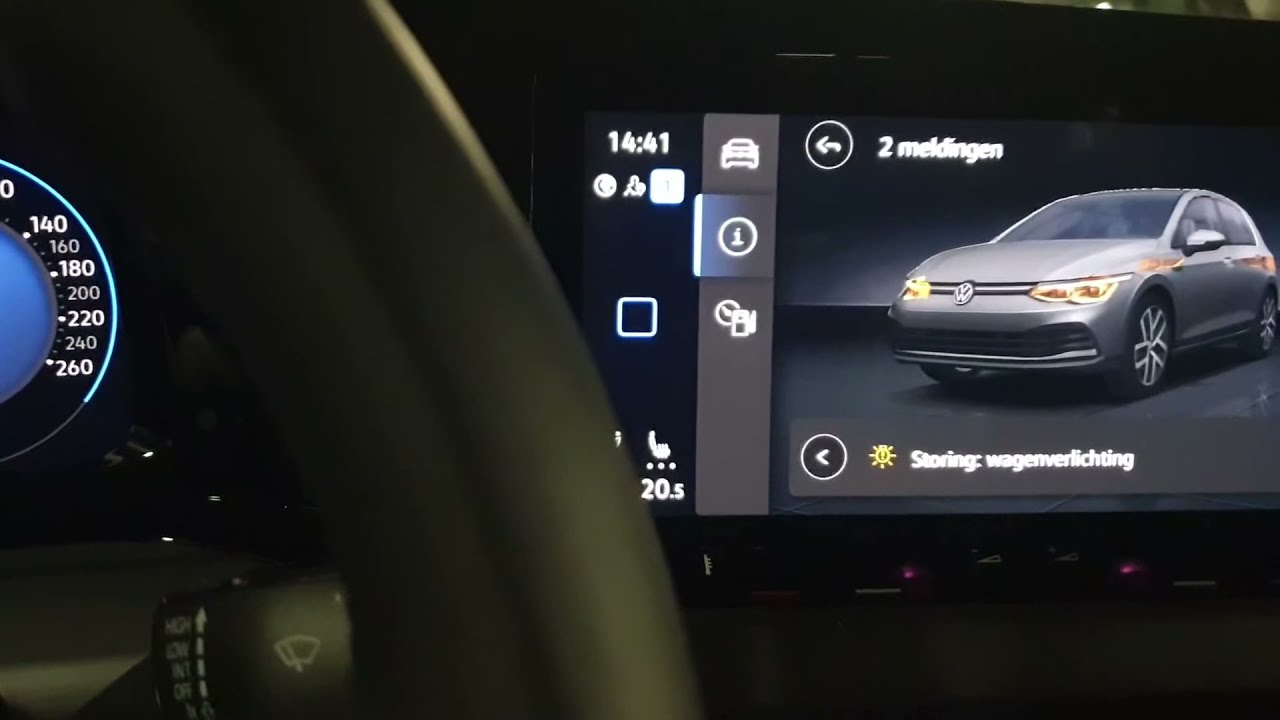 17-01-2022 VW Golf 8 MK8 light fehler malfuntion störungen problems