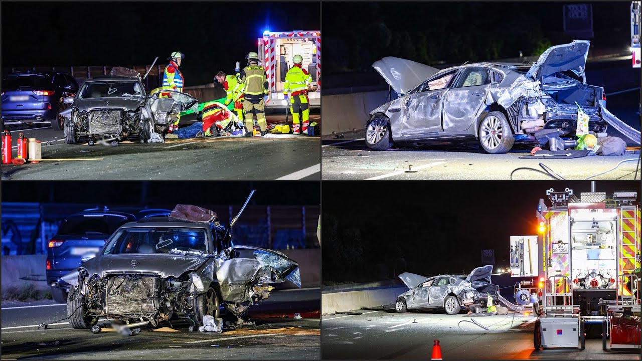 [PKW ÜBERSCHLÄGT SICH NACH CRASH | A3 SOLINGEN] - Fahrer in Lebensgefahr weiterer schwer verletzt -