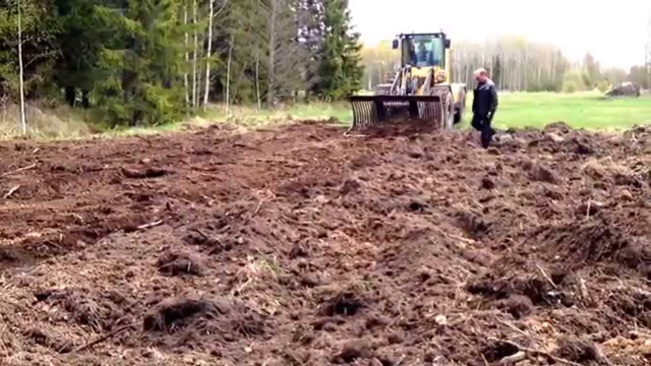 Volvo l70c och hydrema grävar