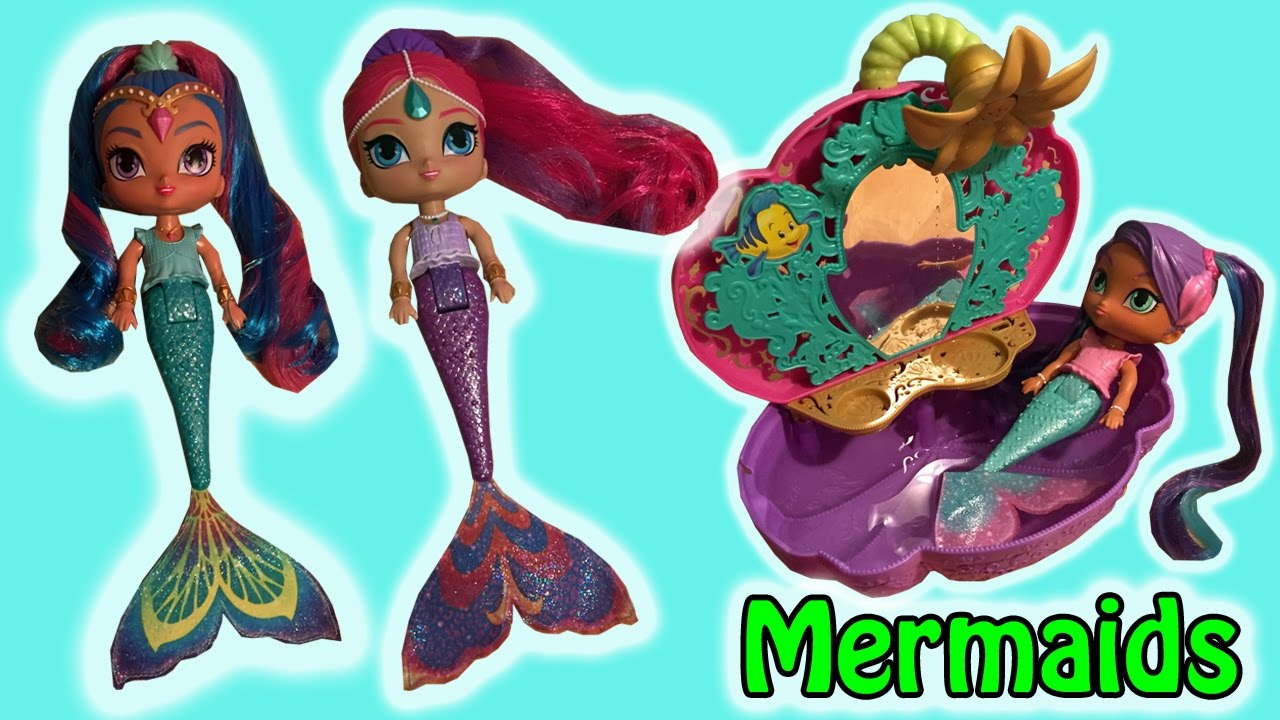 New Shimmer & Shine Magic Mermaids Dolls Magic Changing Hair + Nila The Mermaid