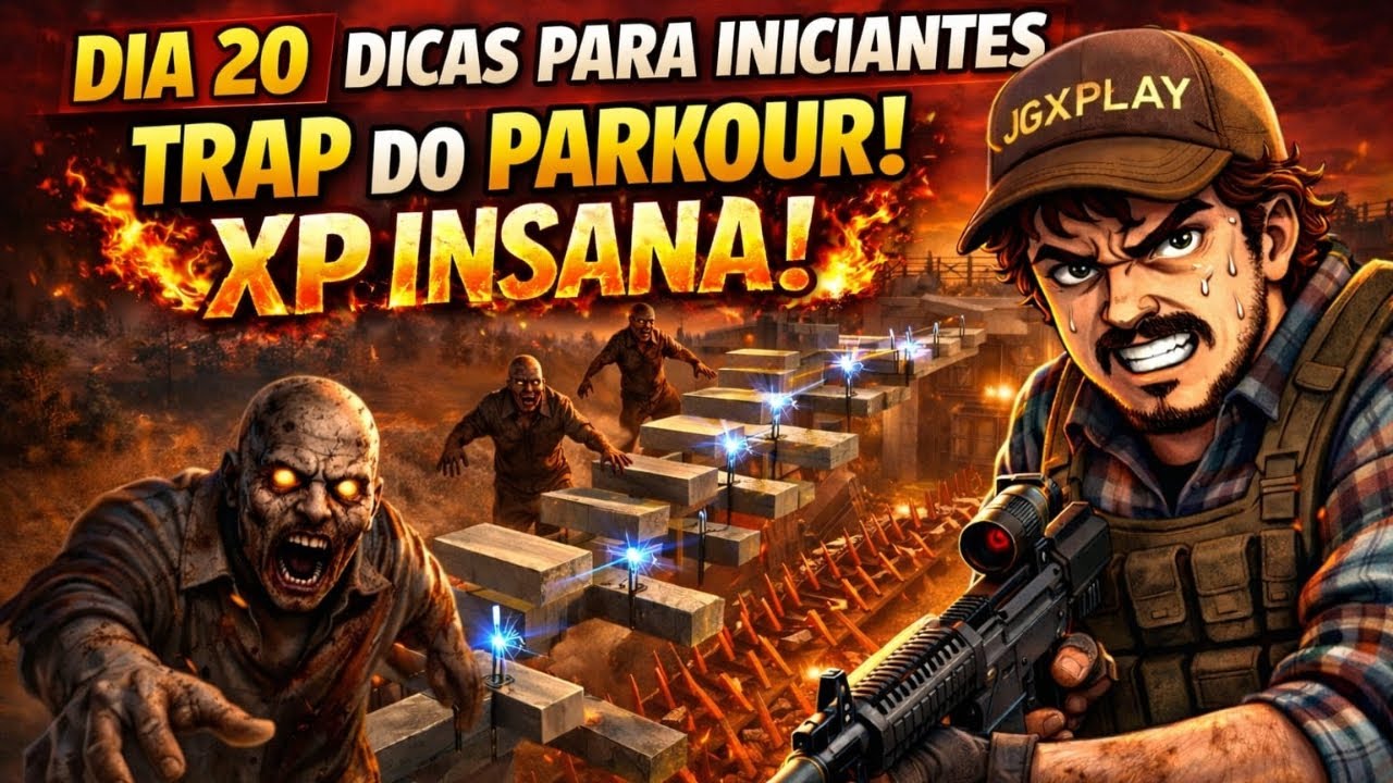 Dia 20 A Armadilha PERFEITA para a Lua de Sangue  XP Insana!  7 Days To Die