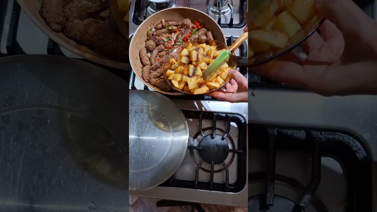 تيجونشوف نصف كيلو لحمه مفرومه يكفي 6افرد  في وجبه لذيذه وف أقل من ساعه فطار رمضان👍😋🥘 