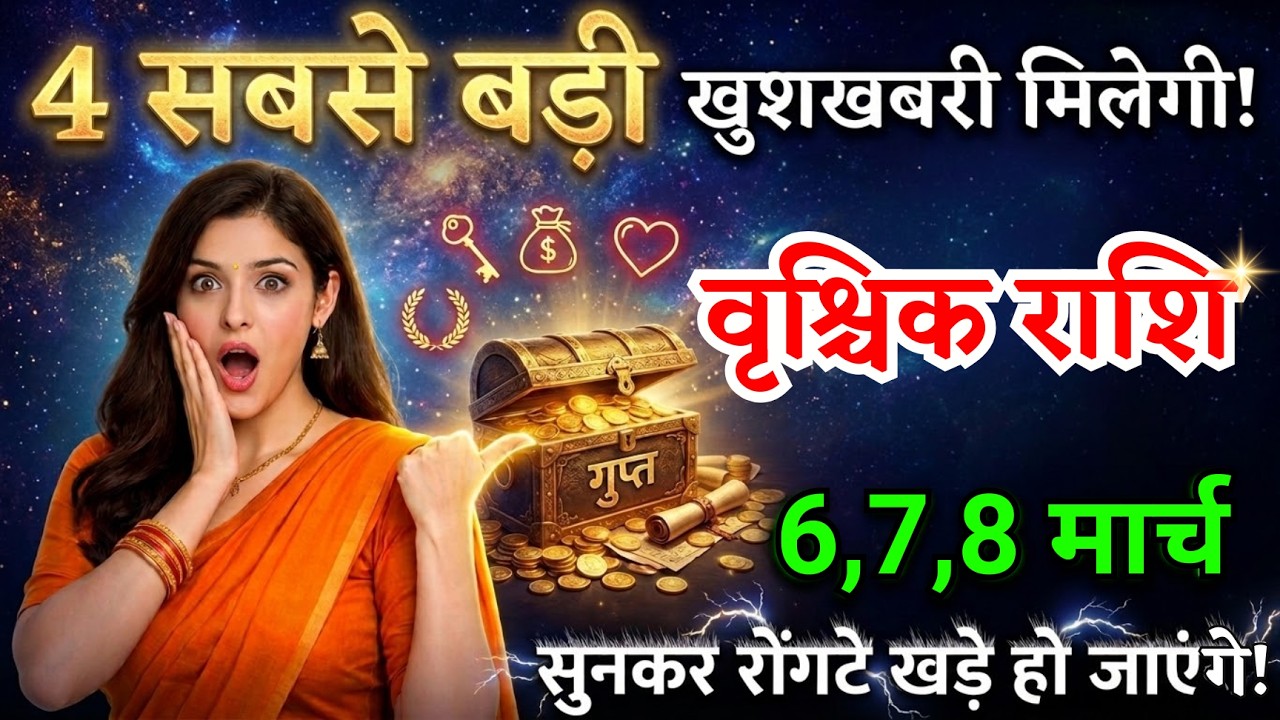 6, 7, 8 मार्च, वृश्चिक राशि वालों चार सबसे बड़ी खुशखबरी मिलेगी, vrishchik Rashi