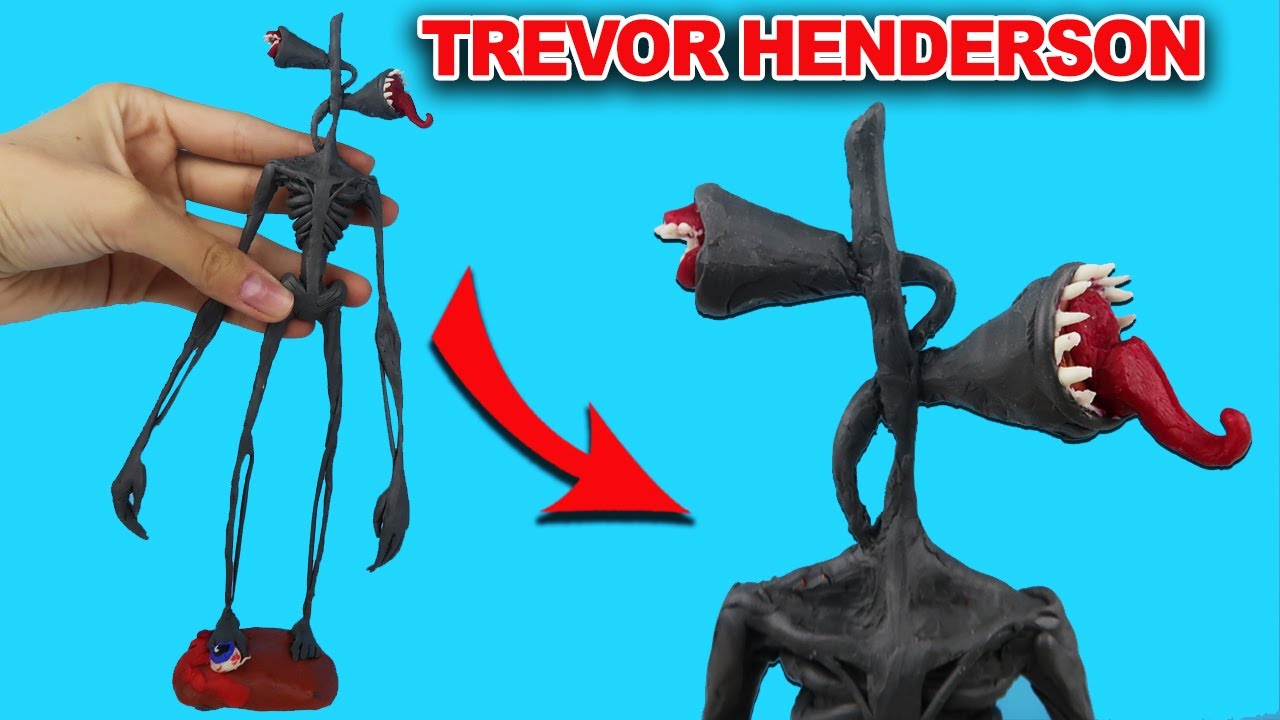 Сиреноголовый SCP 6789 Siren Head 🔈История и Лепка из пластилина | Леплю Творения Тревора Хендерсон