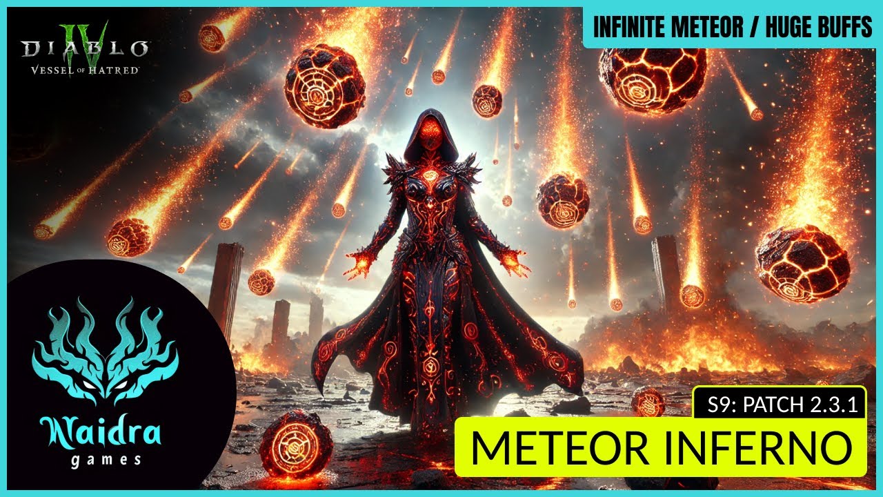 Diablo 4 Season 9 Sorcerer Build: Meteor Inferno Annihilation