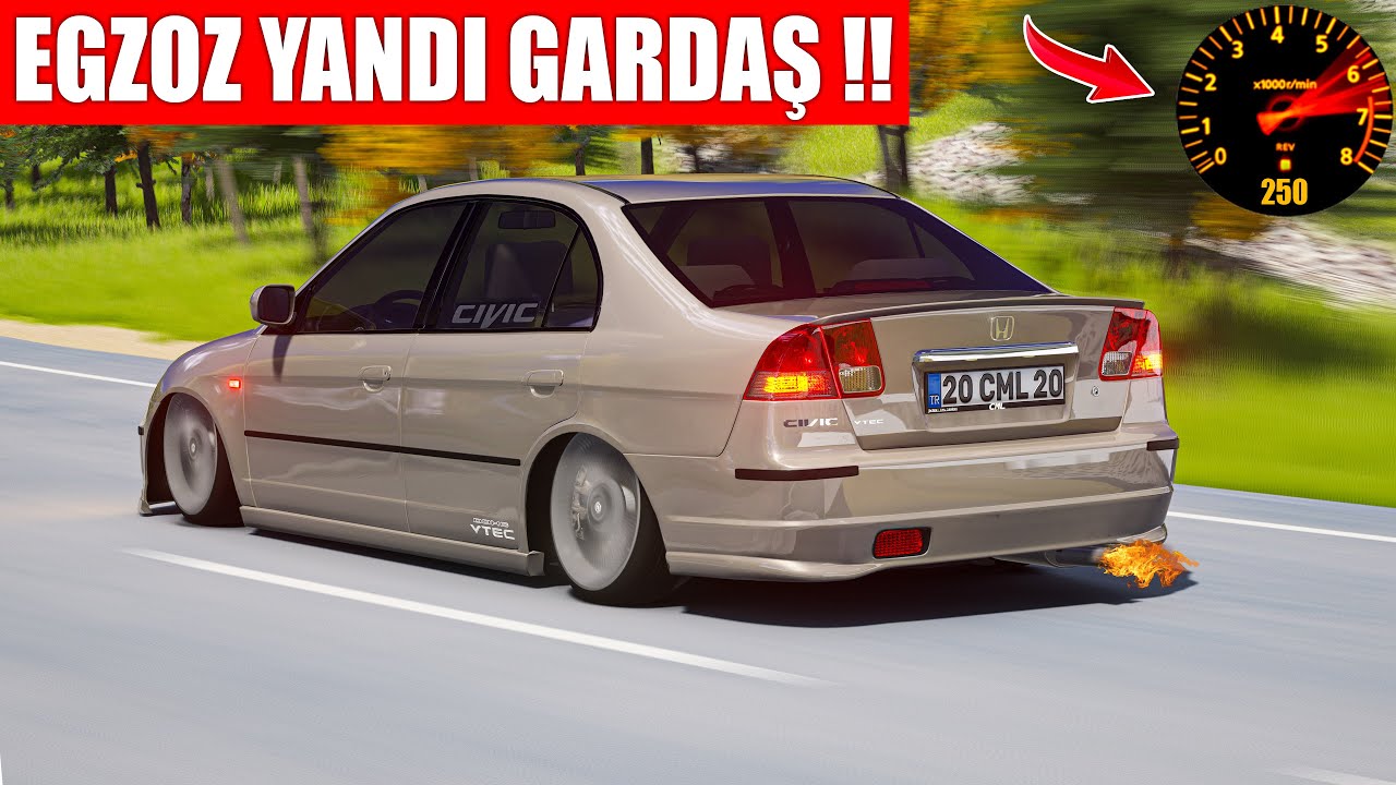 HONDA CİVİC VTEC 2 İLE TRAFİKTE MAKAS SHOW !! ASSETTO CORSA