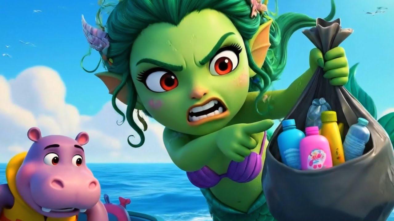Monsters in the Sea 🌊 | Don’t Throw Trash in the Ocean | Halloween Animals Song for Kids