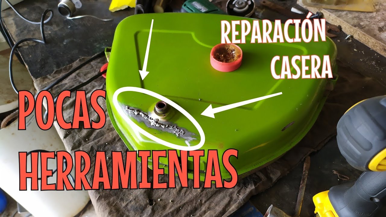 SOLDADURA DE ESTAÑO EN DEPÓSITO DE GASOLINA RAJADO, TANQUE DE MOTOCULTOR RAJADO REPARACIÓN EXPRÉS ©