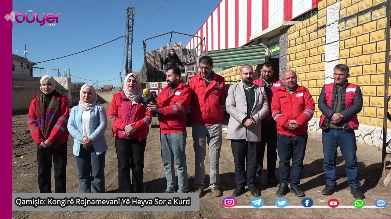 مؤتمر صحفي للهلال الأحمر الكردي في قامشلو| تسليم 45 طنا من المواد الطبية المقدمة من باشوري كردستان