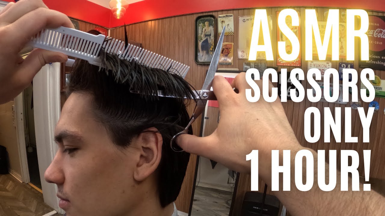 ASMR BARBER 💈 Scissors Only - 1 Hour! No Talking!