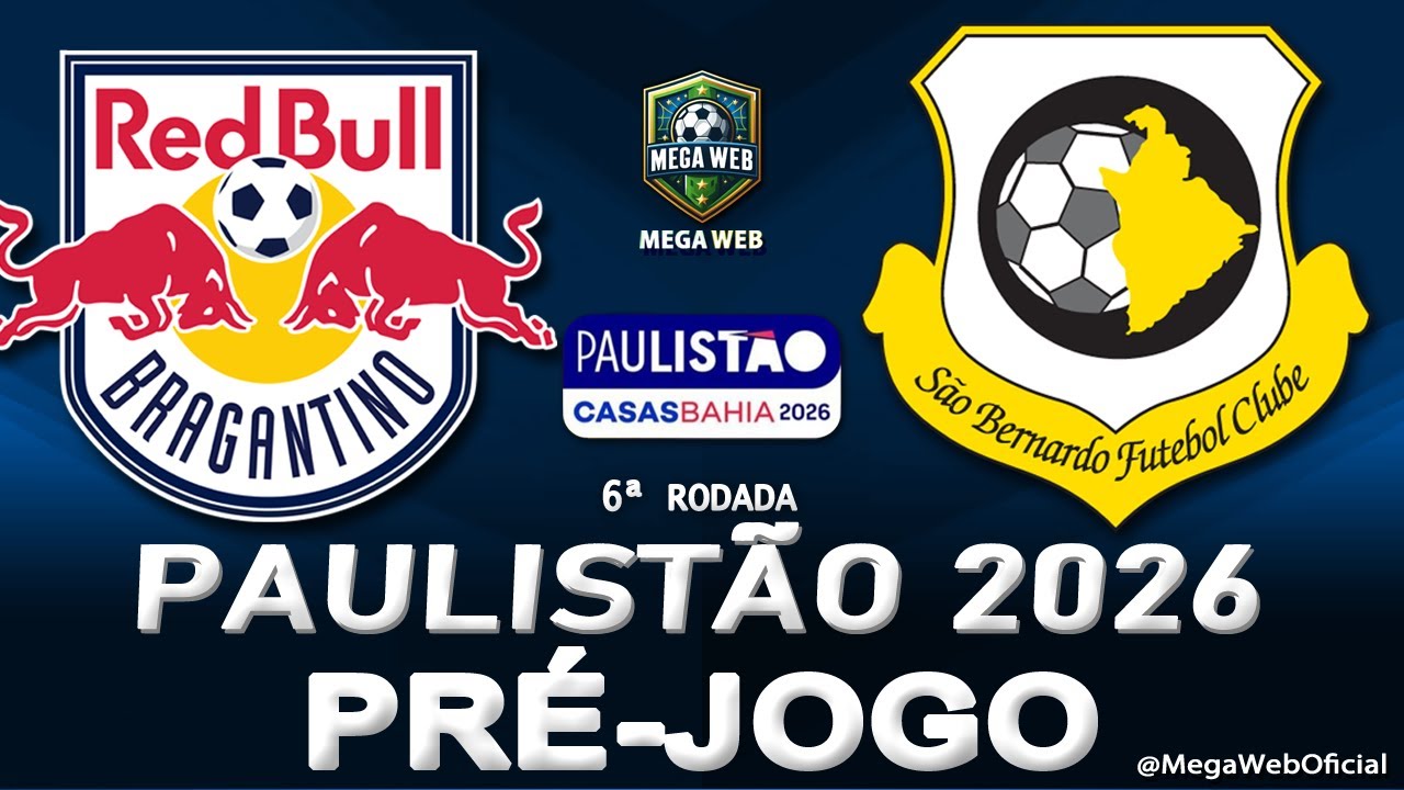 BRAGANTINO x SÃO BERNARDO - AO VIVO (PAULISTÃO 2026 -- 6ª Rodada) - Narração