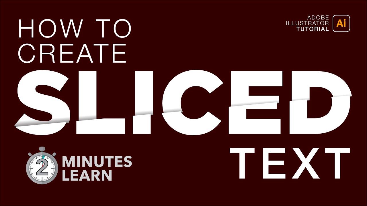 How to Create Sliced text in Illustrator cc in 2021 | Illustrator Tutorial