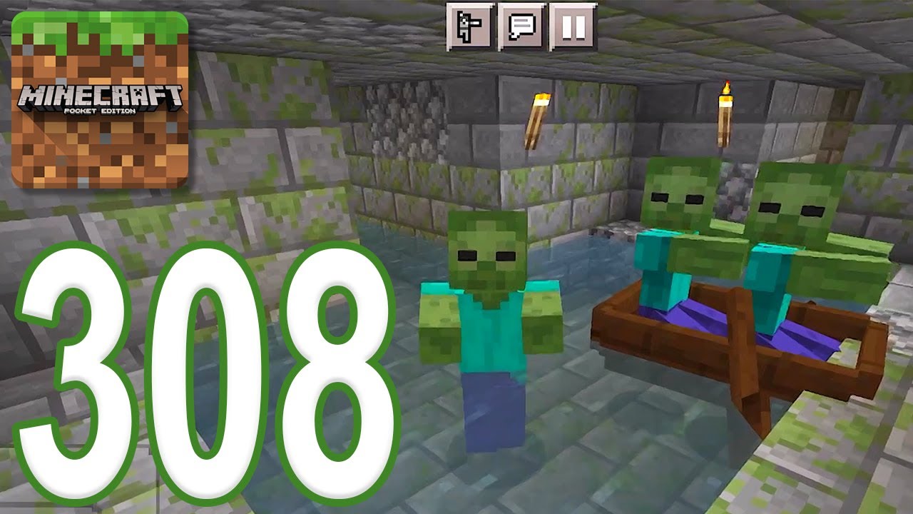 Minecraft: PE - Gameplay Walkthrough Part 308 - Escape The Zombie Dungeon Updated (iOS, Android)