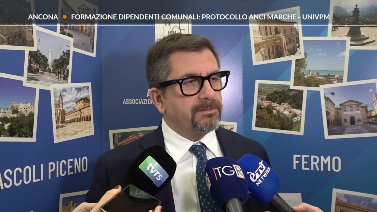 Roto TVRS Ancona  Firma protocollo d'intesa ANCI Marche-UNIVPM