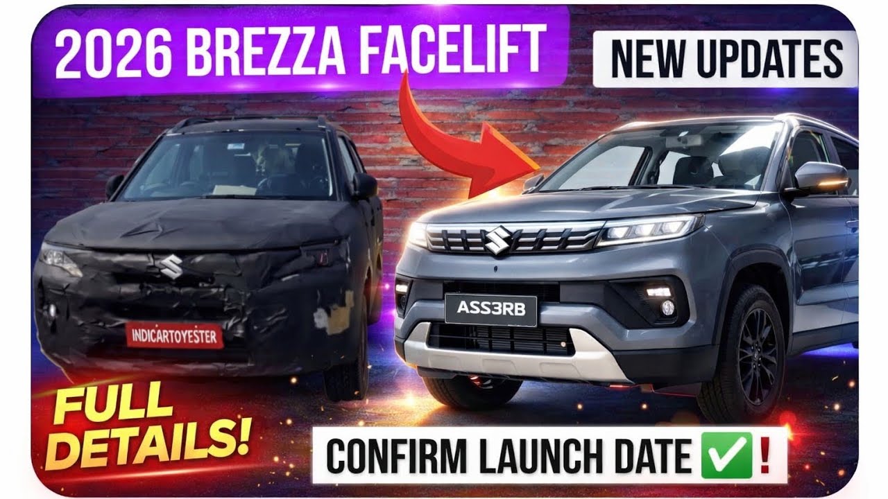 2026 Brezza New Facelift😍🔥 | Confirm Launch Date , Price, Engine Specs , Feature | Fully Explained