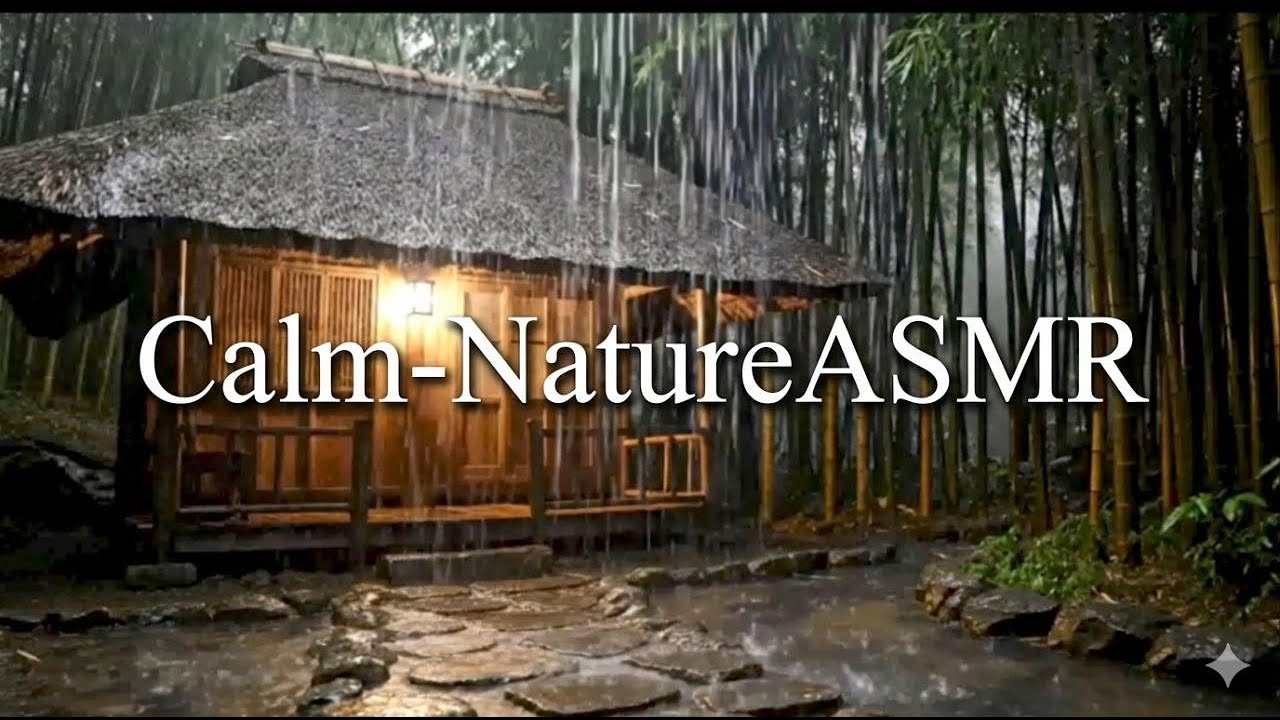 Heavy Night Rain on Wooden Porch 🌧️ Cozy Rain Sounds for Sleeping